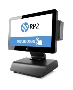 HP RP2 with stand and Slim MSR, left facing